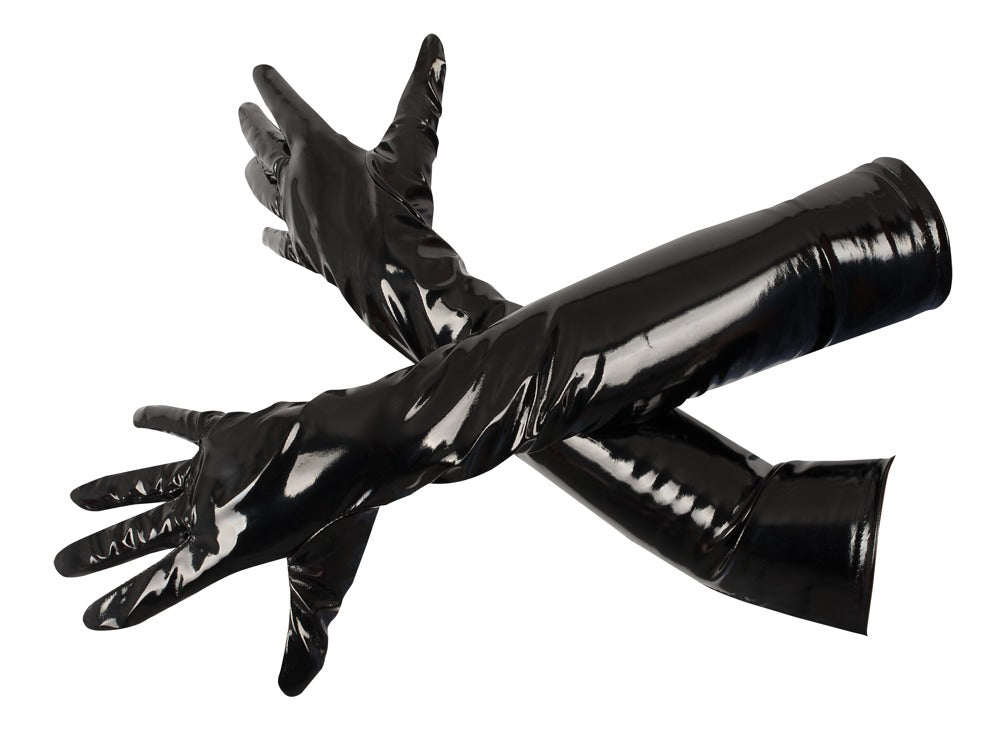 Black Level - Lackhandschuhe - lange Handschuhe im Glanzlook