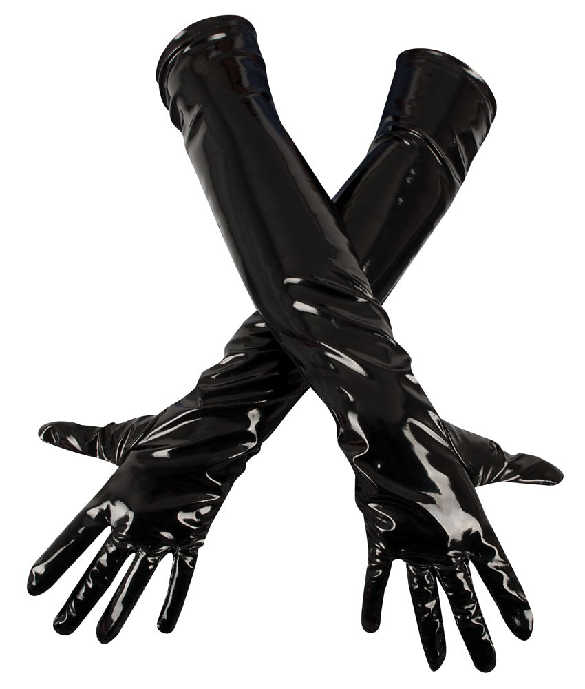 Black Level - Lackhandschuhe - lange Handschuhe im Glanzlook