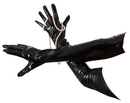 Black Level - Lackhandschuhe - lange Handschuhe im Glanzlook
