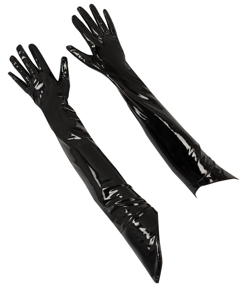 Black Level - Lackhandschuhe - lange Handschuhe im Glanzlook