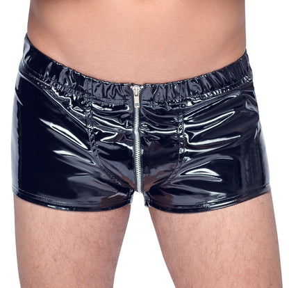Black Level - Lackpants - klassische Pants mit Frontzip