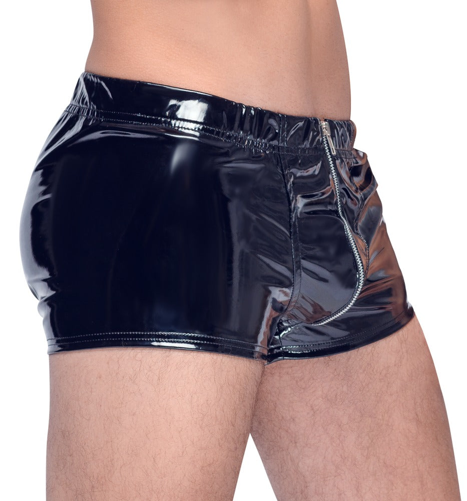 Black Level - Lackpants - klassische Pants mit Frontzip