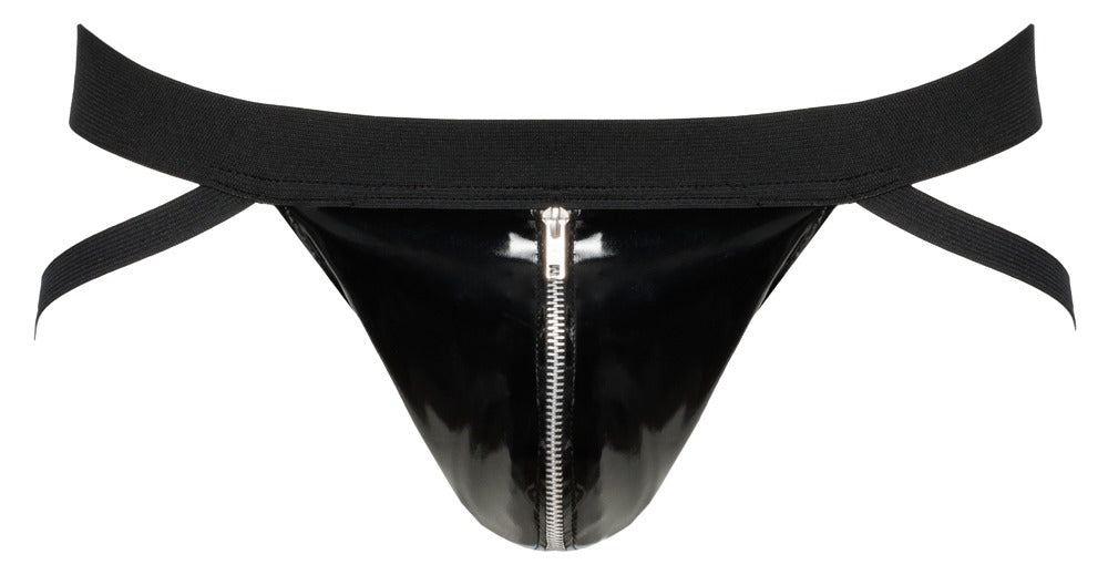 Black Level - Lackjock - Jockstrap mit Zipper-Front