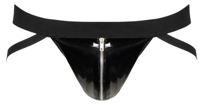 Black Level - Lackjock - Jockstrap mit Zipper-Front
