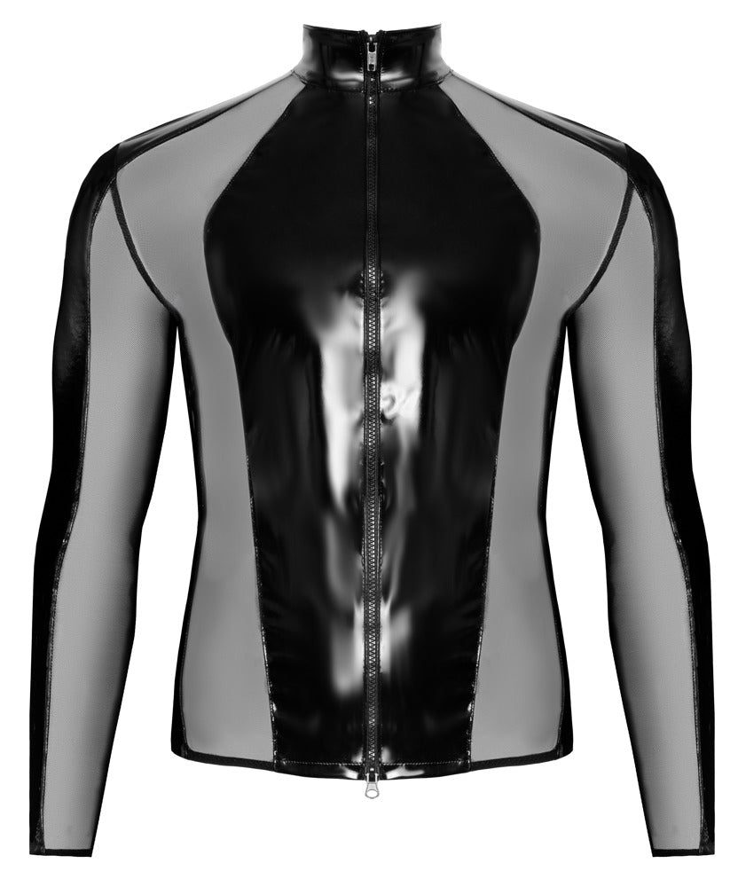 Black Level - Lack & Netz Langarmshirt
