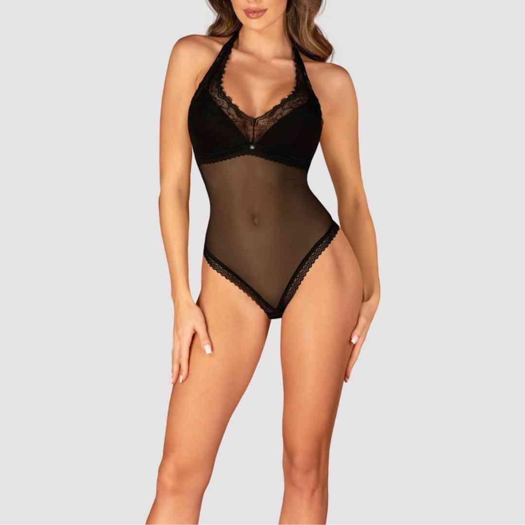 Schwarz-transparenter Stringbody Medilla