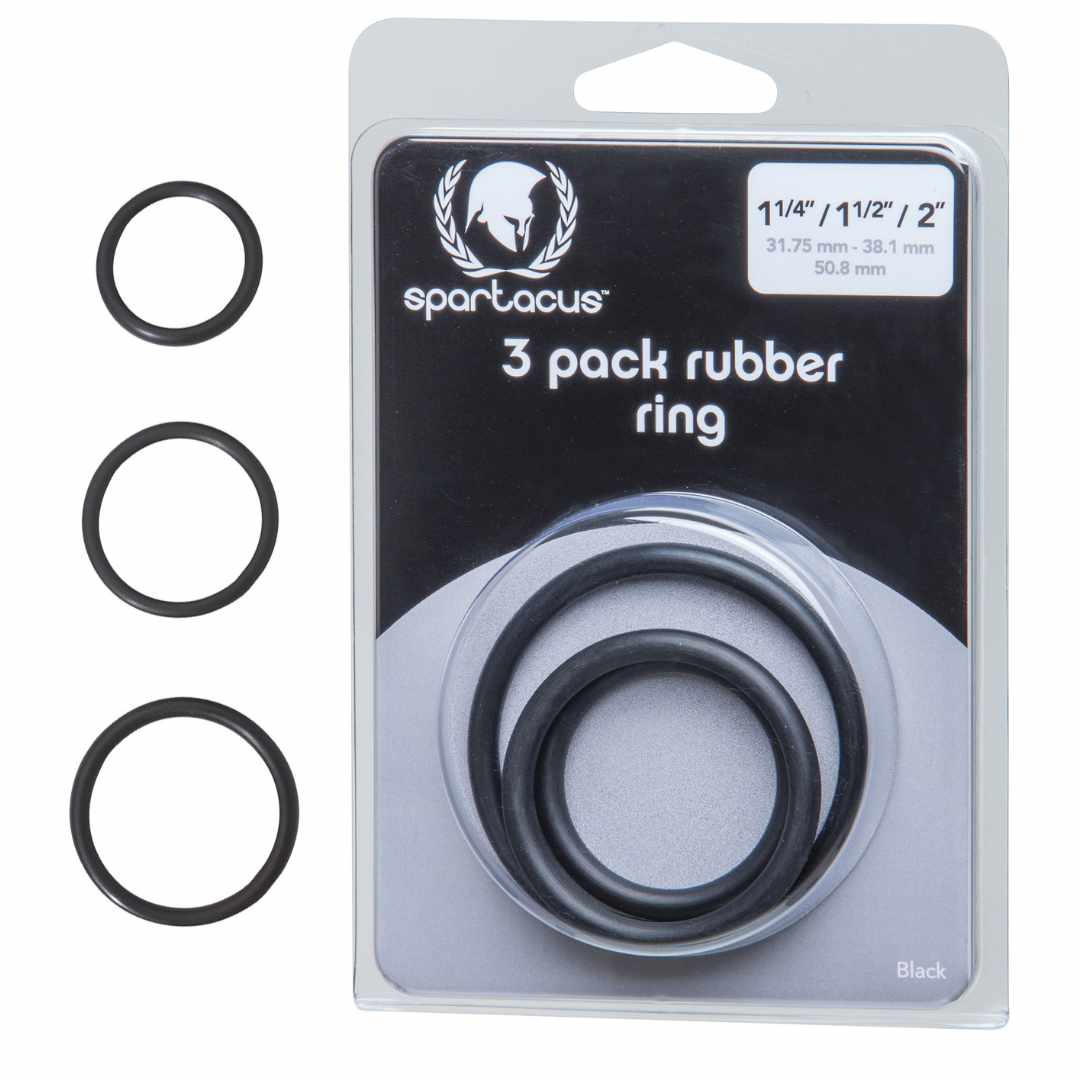 SPARTACUS Rubber Cock Ring Set 3er black