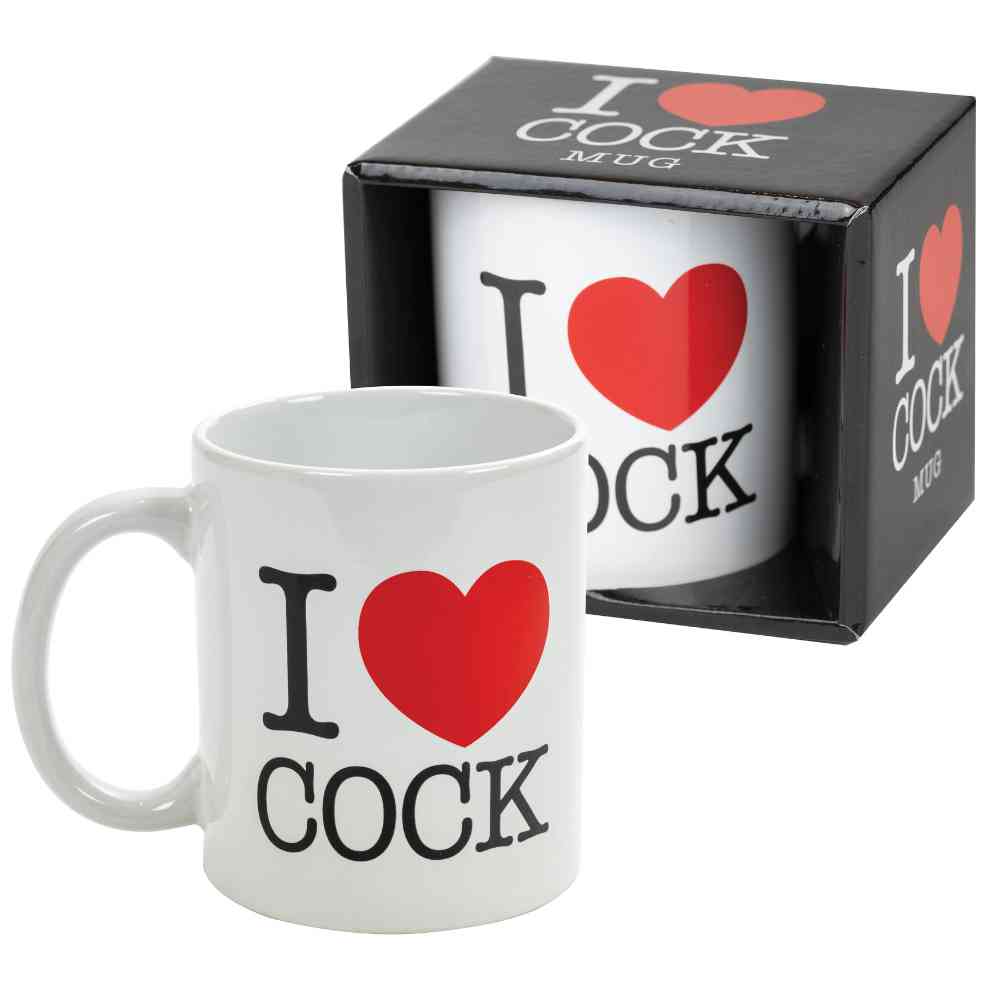 Becher "I love cock"