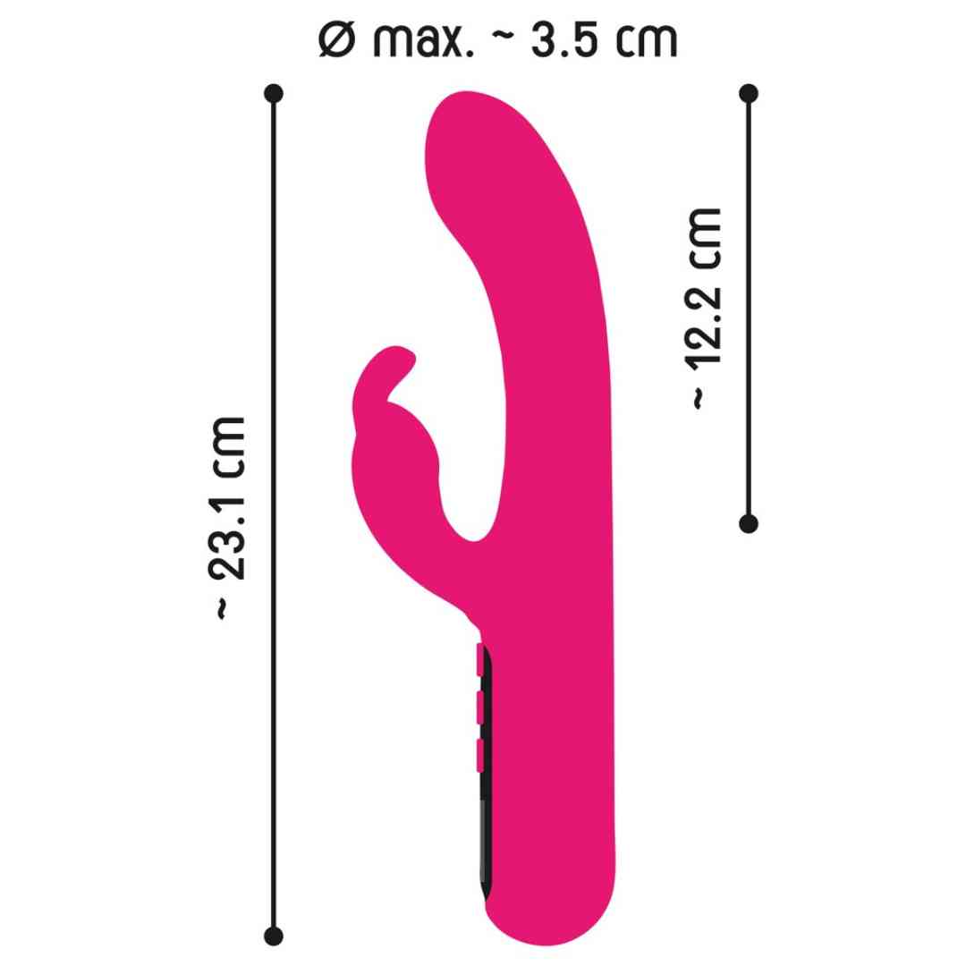 Pink Sunset Rabbit Vibrator; Maße