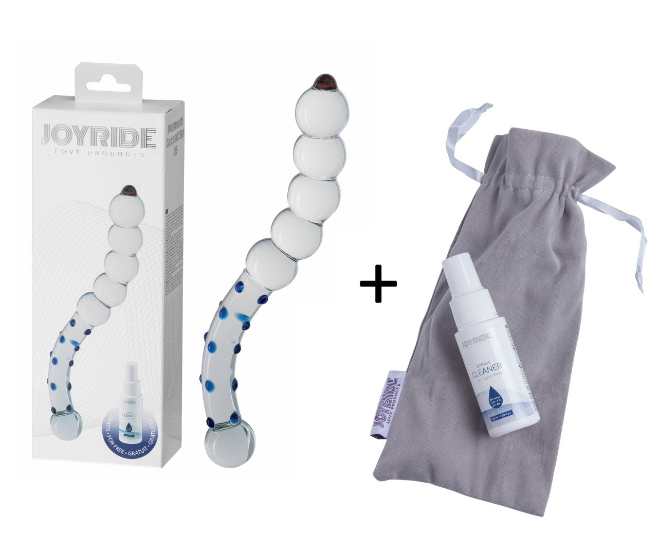 JOYRIDE - GlassiX Set - Hand gefertigter Glas-Dildo