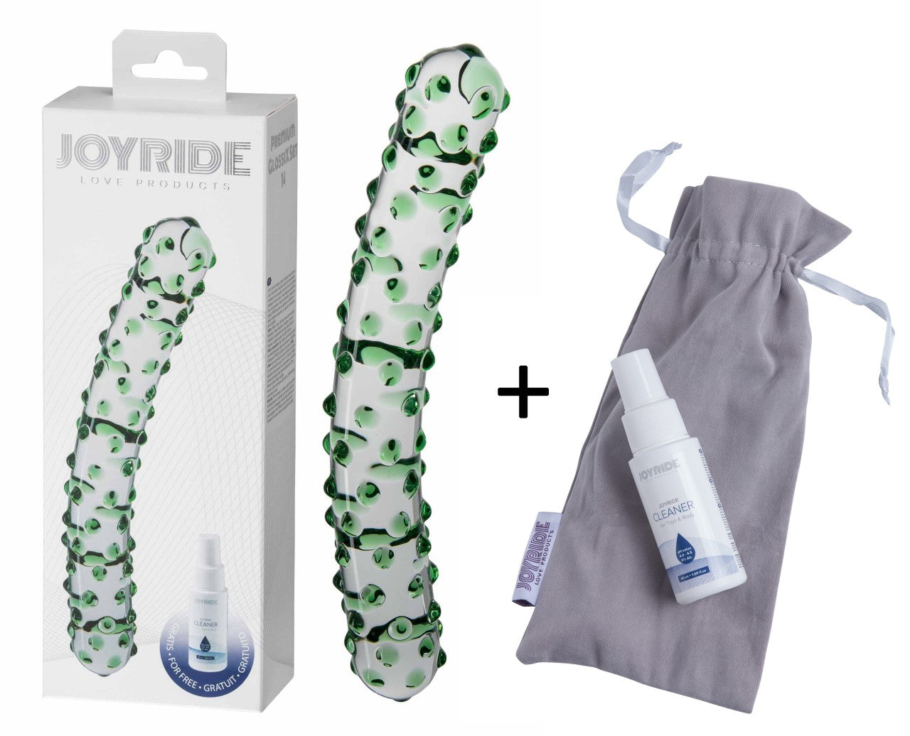 JOYRIDE - GlassiX Set - Hand gefertigter Glas-Dildo