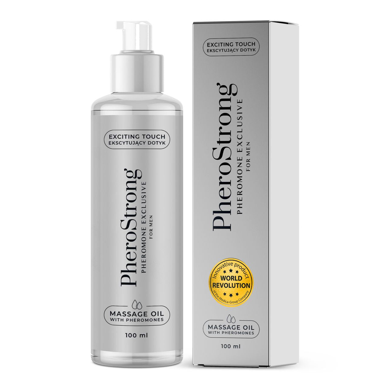 PheroStrong - Massageöl - würzig-holziges Öl mit Pheromonen