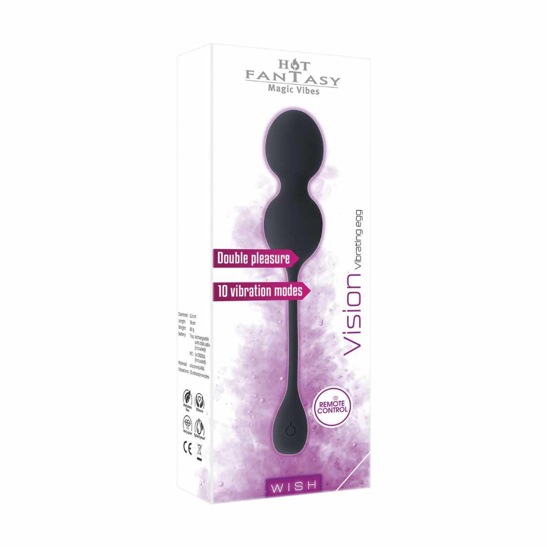 HOT FANTASY WISH Vision Vibrating Egg black