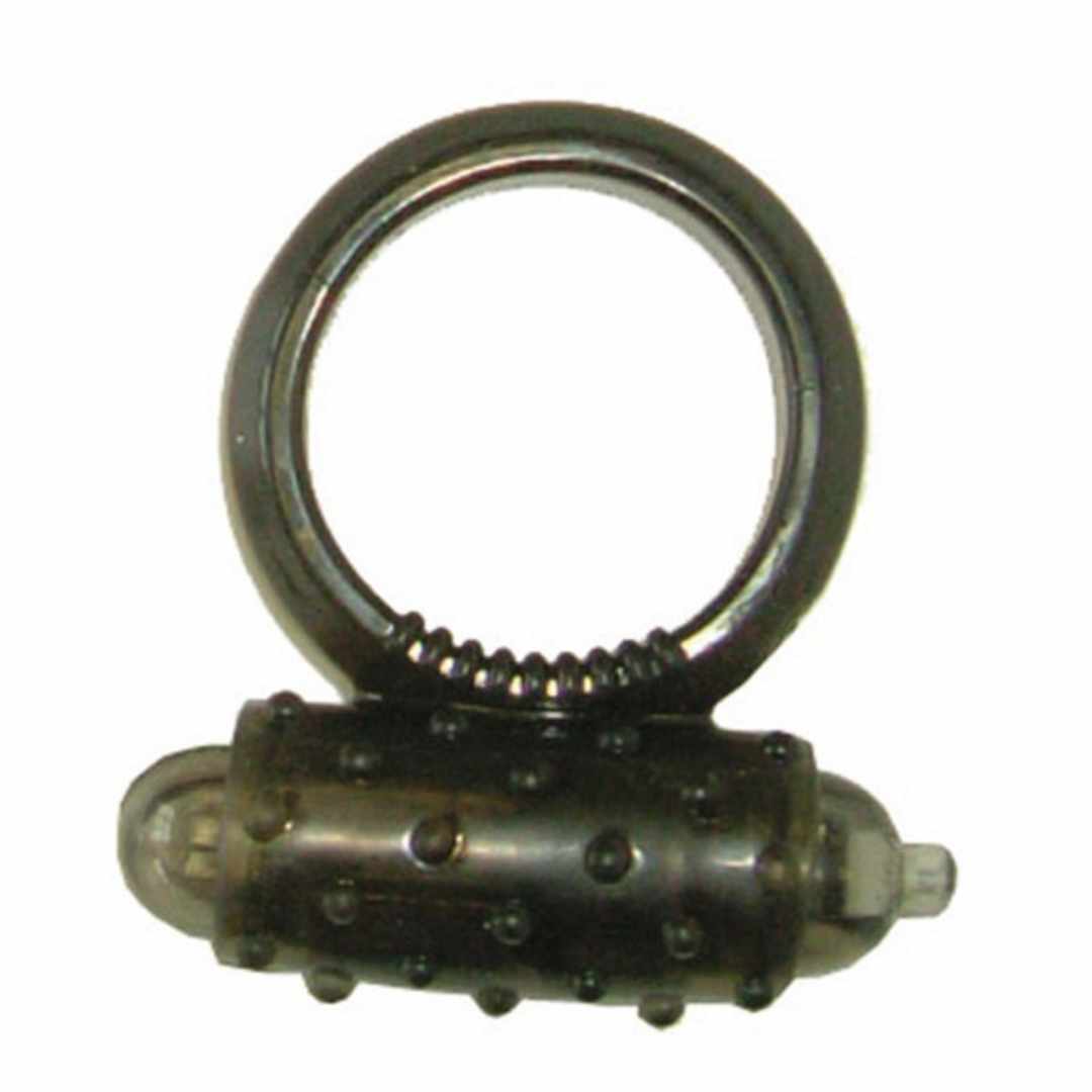 Silicone Soft Cock-Ring black m. Vibr.