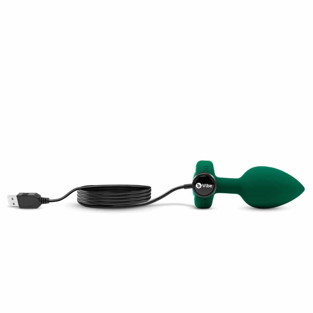 b-Vibe Vibrating Jewel Plug M/L Green