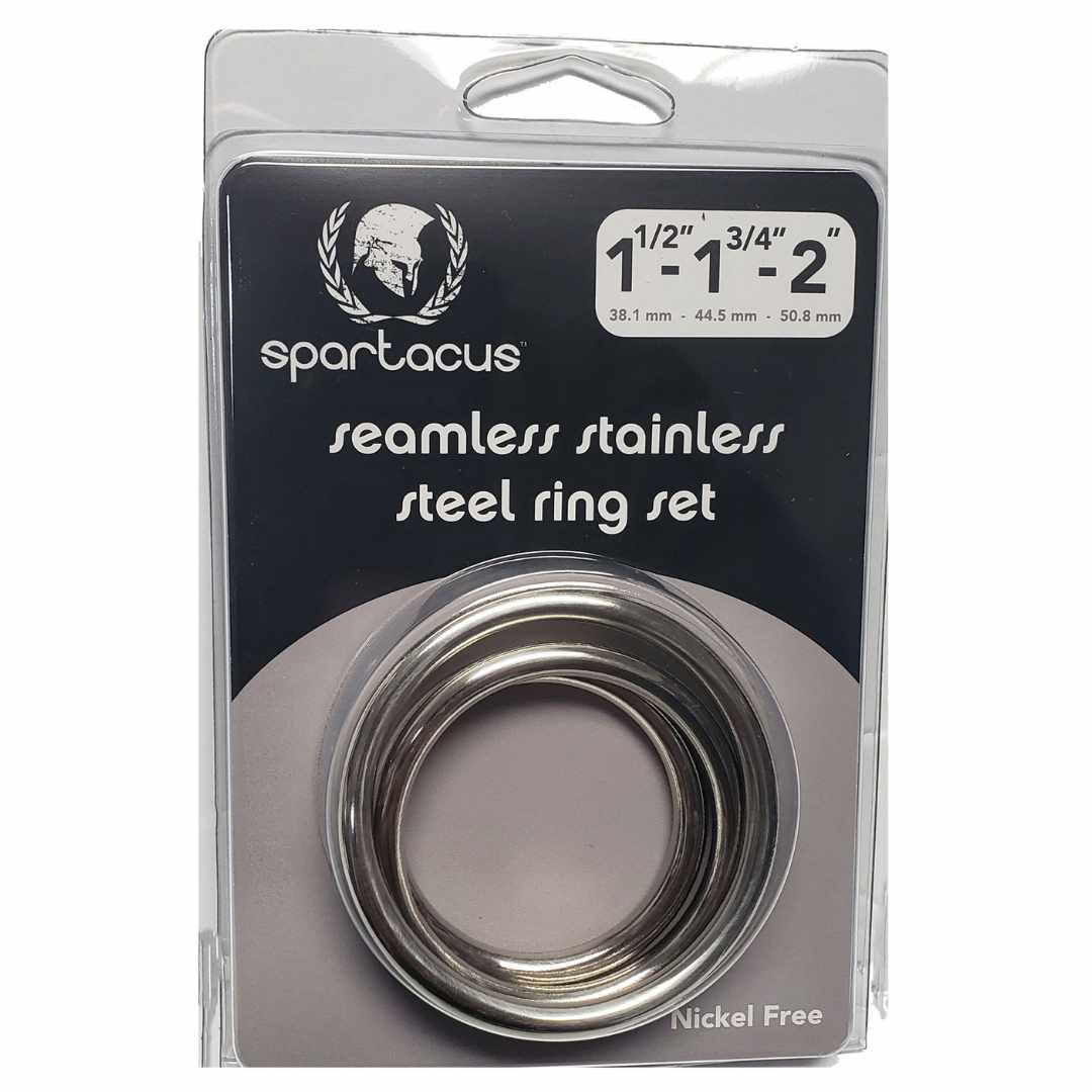 SPARTACUS Seamless Stainless Steel C-Ring Set-1.5", 1.75" & 2"