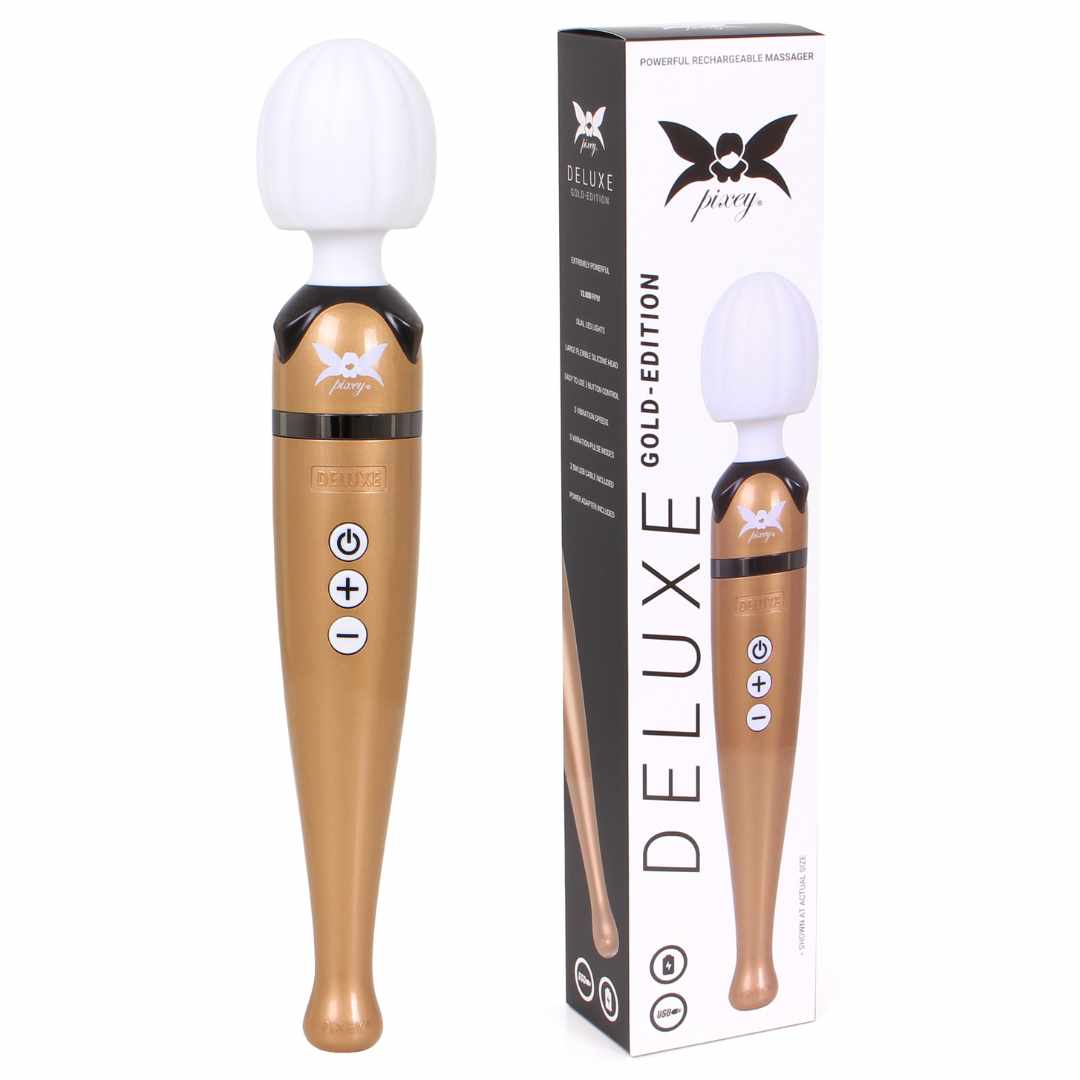 Pixey Deluxe Wand Massager Gold-Edition