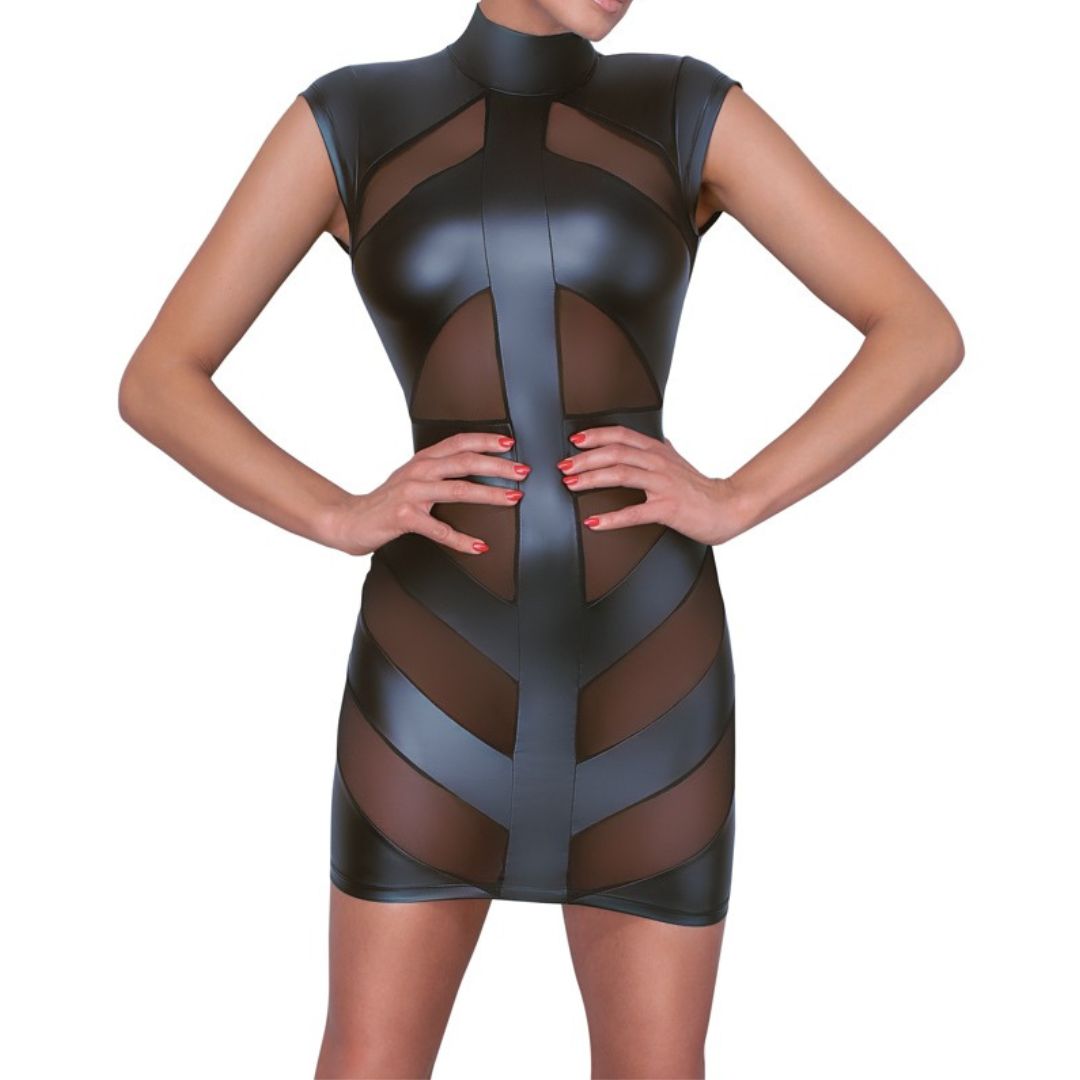 Minikleid im Mattlook mit Powernet-Einsätzen - OH MY! FANTASY