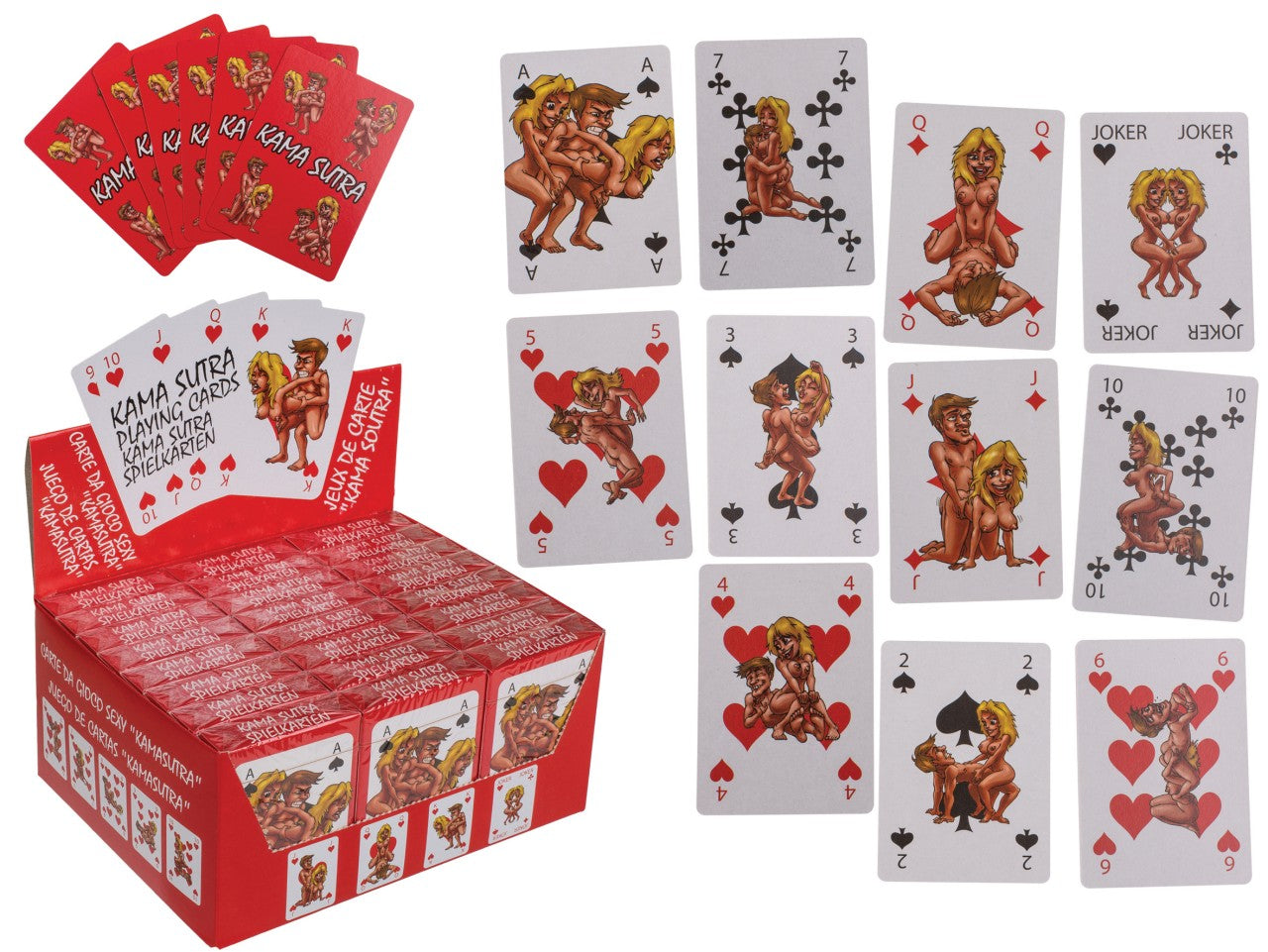 JOKE ITEMS - Spielkarten Kamasutra Comic,