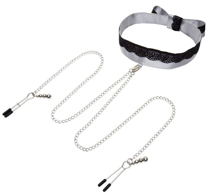 Fifty Shades of Grey - Play Nice - Satin Collar & Nippel-Klemmen