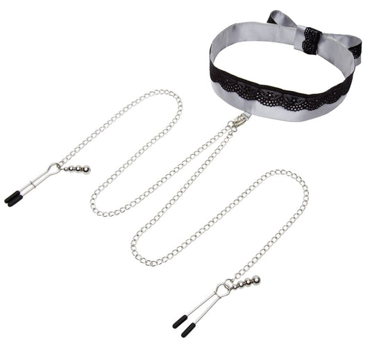Fifty Shades of Grey - Play Nice - Satin Collar & Nippel-Klemmen