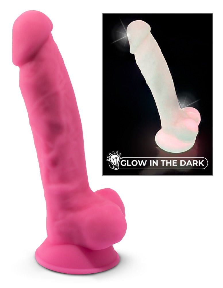 Silexd - Glow in the dark - Naturdildo mit  Saugfuß