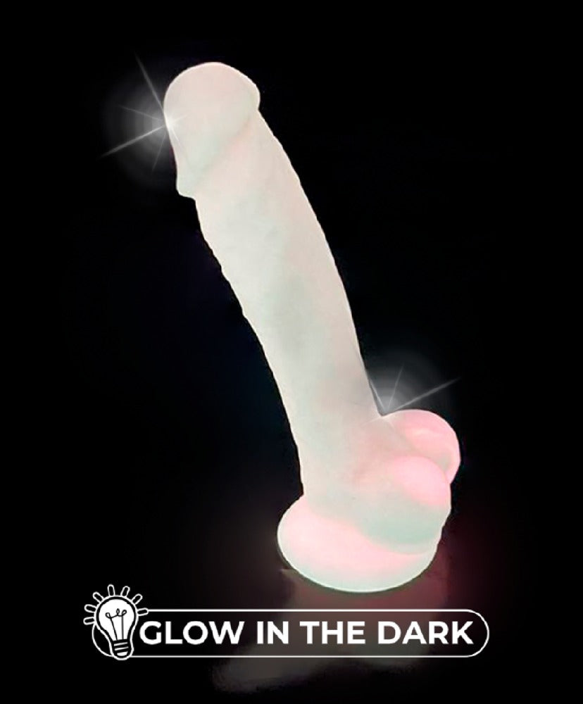 Silexd - Glow in the dark - Naturdildo mit  Saugfuß