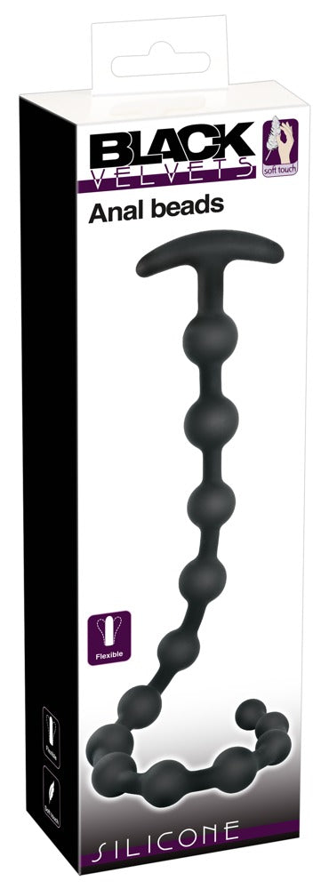 Black Velvets - Analbeads-Kette - extra lang für tiefen Genuss