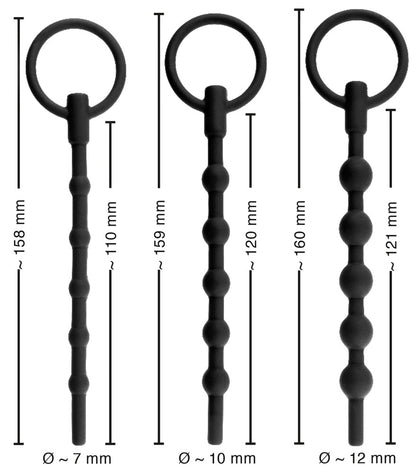 Penisplug - Urethral Trainingsset - Kugel-Dilatoren aus Silikon