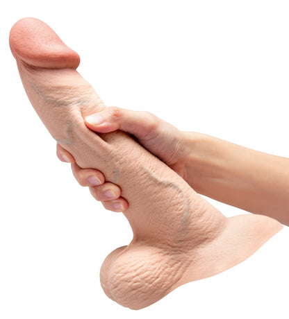 B-vibe - Naturdildo - gebogener Dildo mit Saugfuß