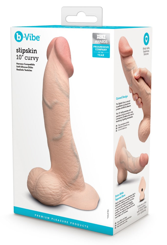 B-vibe - Naturdildo - gebogener Dildo mit Saugfuß