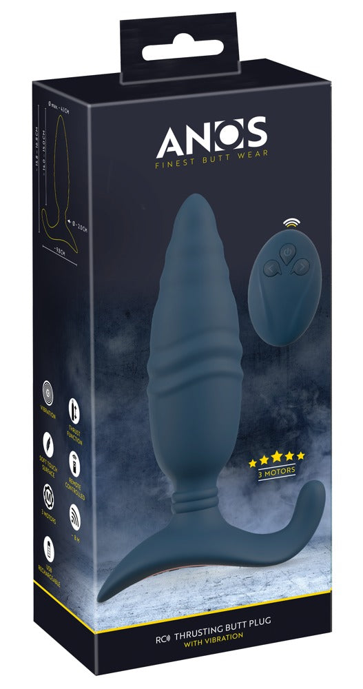 ANOS - Vibro-Analplug mit Stoßfunktion und Perineumstimulation