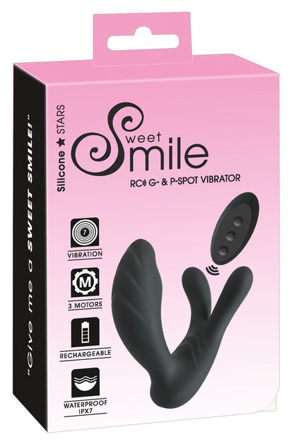 Sweet Smile - G-/P-Punktvibrator mit Klitoris-/Hodenstimulator