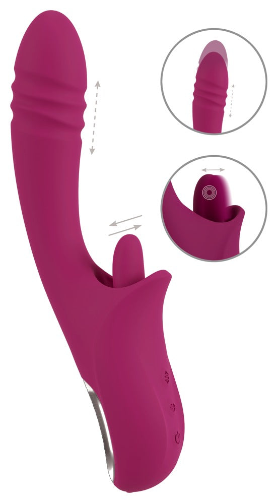 JAVIDA - Stoßvibrator mit softer Vibro-Zunge für Klitoris