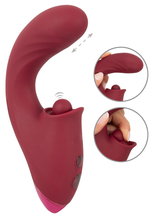 JAVIDA - Stoßvibrator mit klopfendem Klitoris-Stimulator