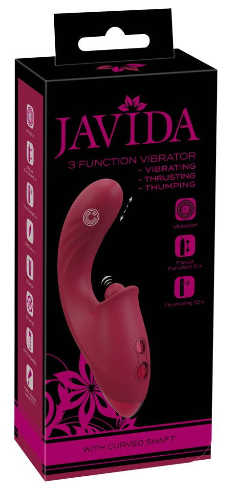 JAVIDA - Stoßvibrator mit klopfendem Klitoris-Stimulator