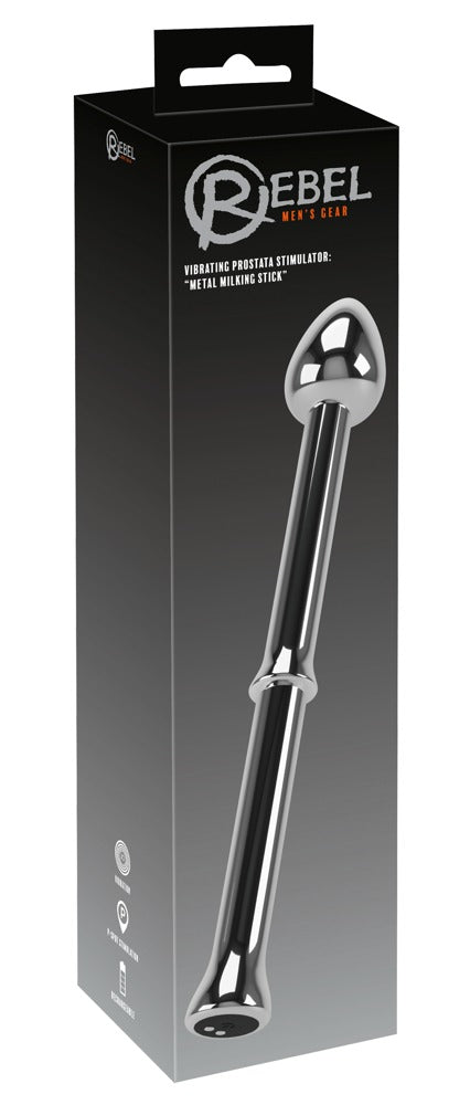 Rebel - Vibrating Prostata Stimulator: Metal Milking Stick