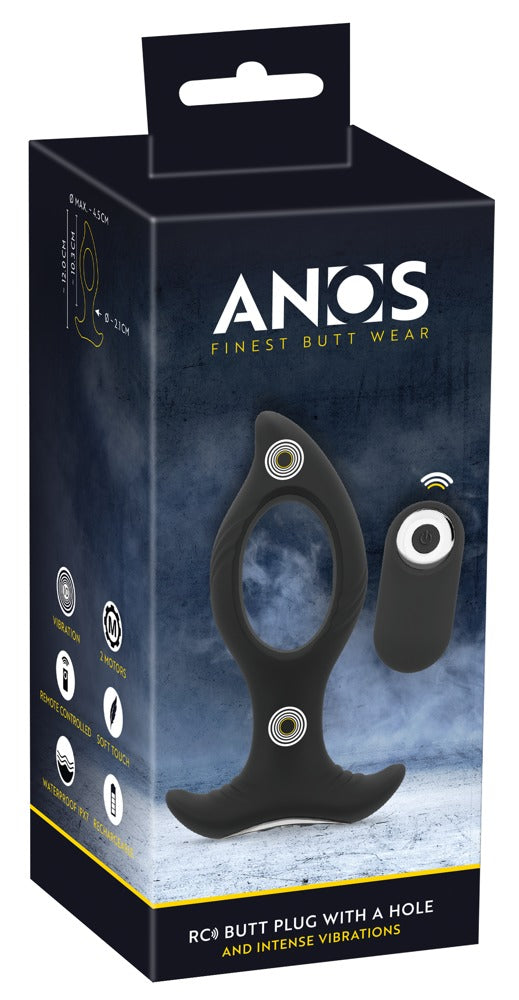 ANOS - Vibro-Analplug mit Loch-Design