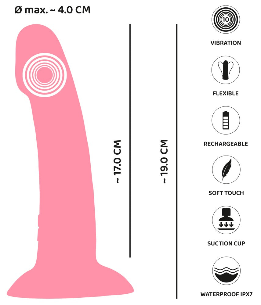 Vibrator mit herzförmigem Saugfuß