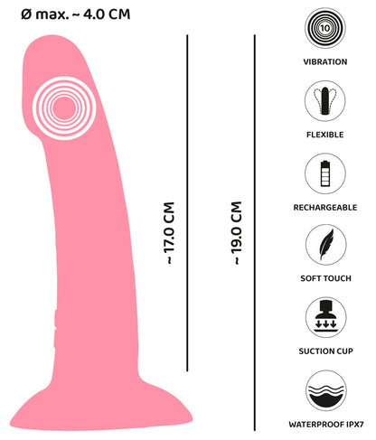 Vibrator mit herzförmigem Saugfuß