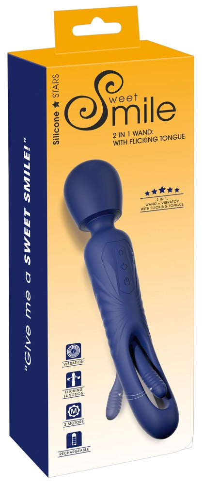 Sweet Smile - Flicking Tongue - 2 in 1 Vibrator
