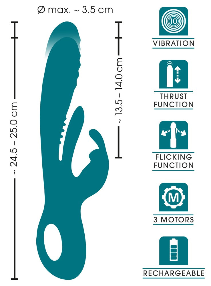 Rabbitvibrator mit Stoß-Funktion