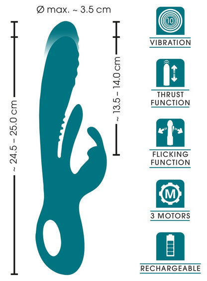 Rabbitvibrator mit Stoß-Funktion