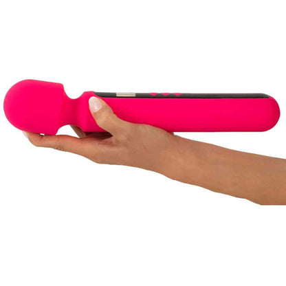 Hand hält den Pink Sunset Wand Vibrator