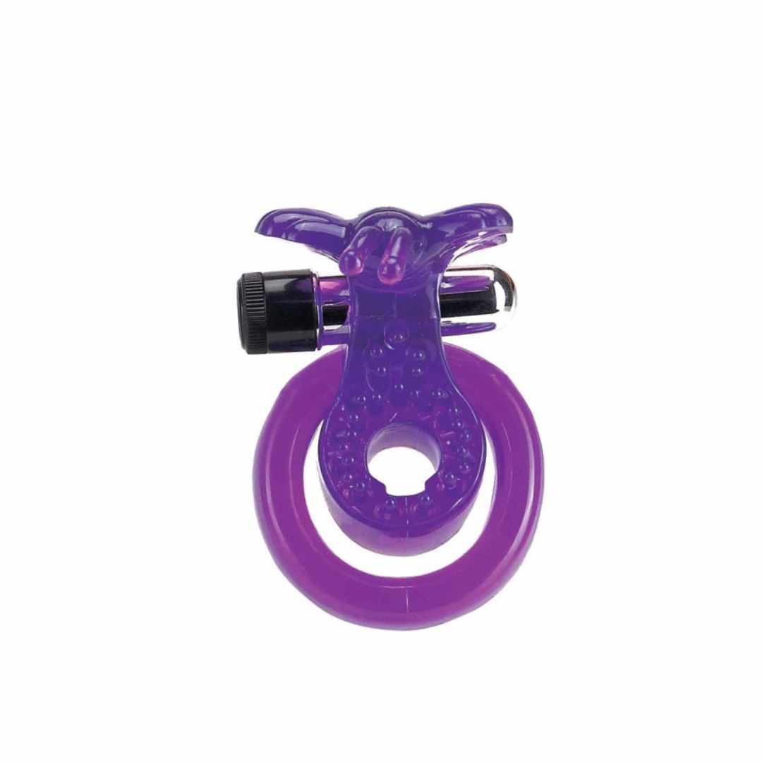 Cock & Ball Harness Butterfly purple