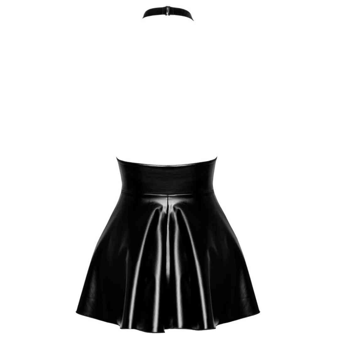 Schwarz Neckholder-Minikleid Für Frauen