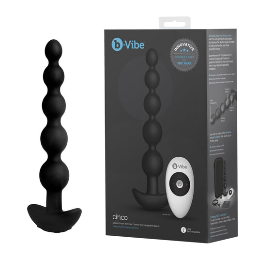 B-vibe - Analkugel-Plug - vibrierende Kugeln
