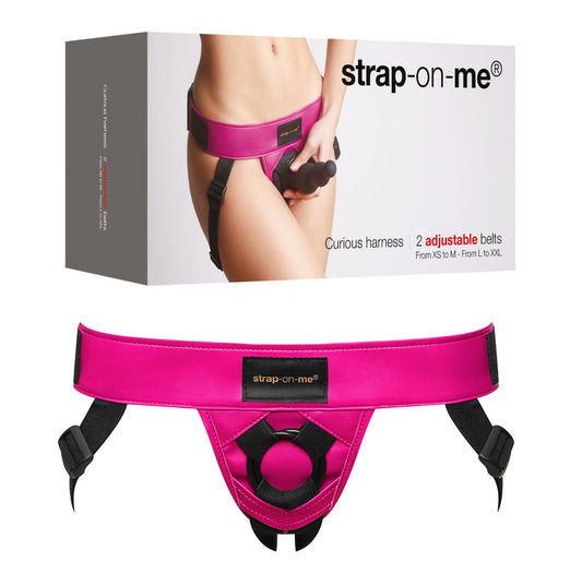Strap-on-me - Leatherette Harness Curious Metallic Blue