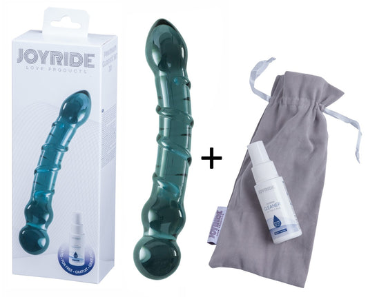 JOYRIDE - GlassiX Set - Hand gefertigter Glas-Dildo