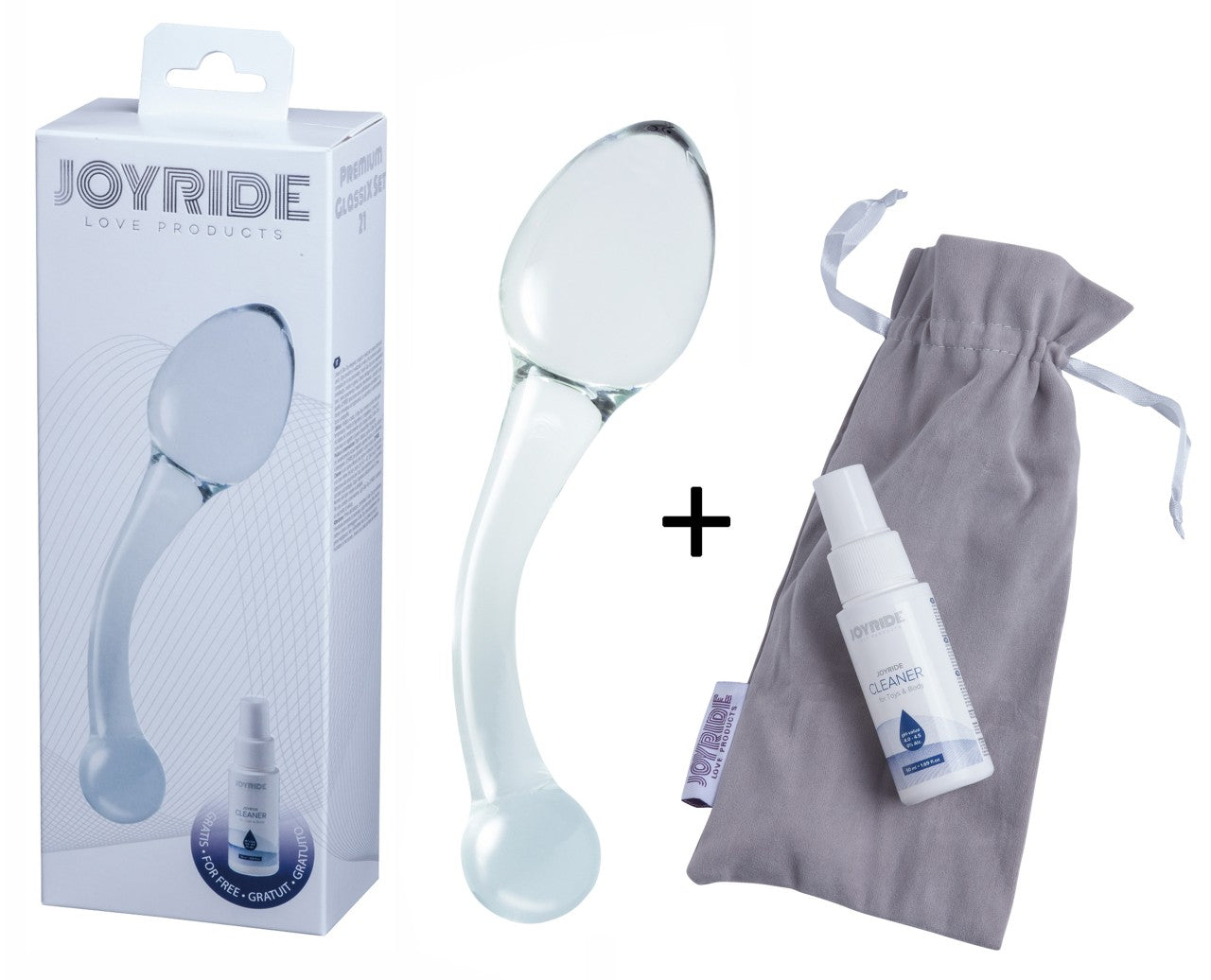 JOYRIDE - GlassiX Set - Hand gefertigter Glas-Dildo